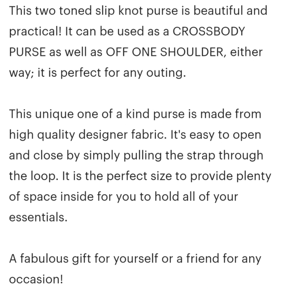 Gingercrush slipknot handmade crossbody purse - Picture 9 of 9